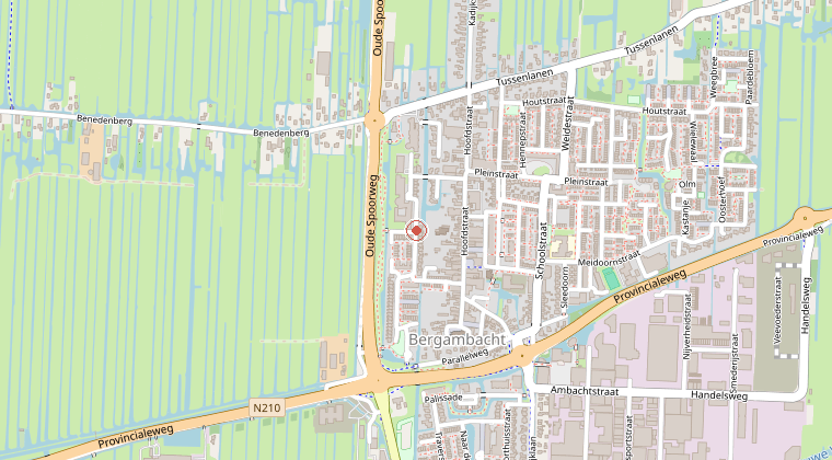 Kaart van de omgeving van de melding