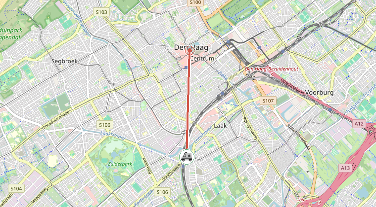 Kaart van de omgeving van de melding