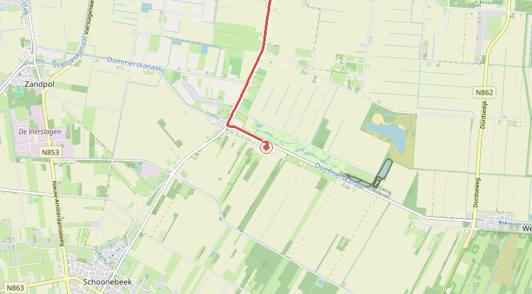 Kaart van de omgeving van de melding