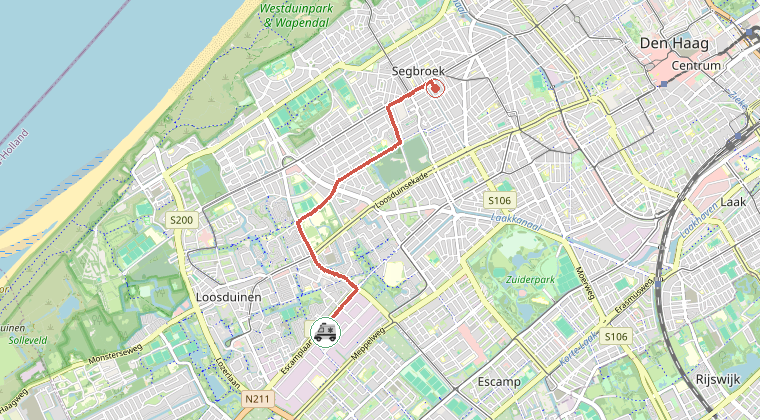 Kaart van de omgeving van de melding
