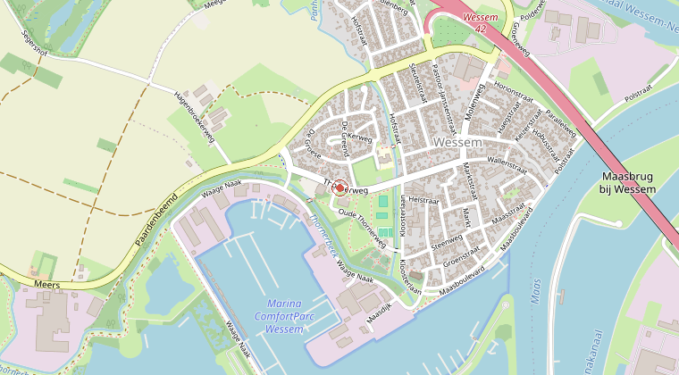 Kaart van de omgeving van de melding