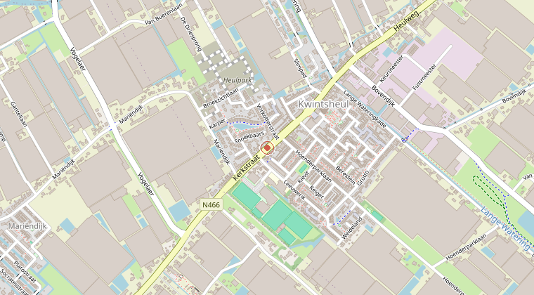 Kaart van de omgeving van de melding
