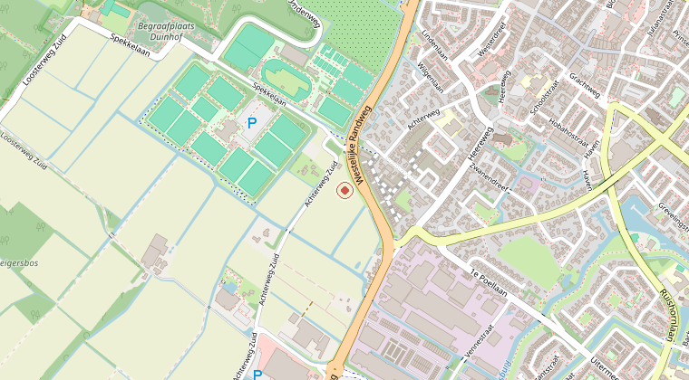 Kaart van de omgeving van de melding