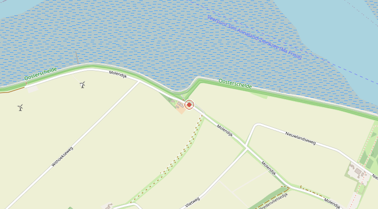 Kaart van de omgeving van de melding