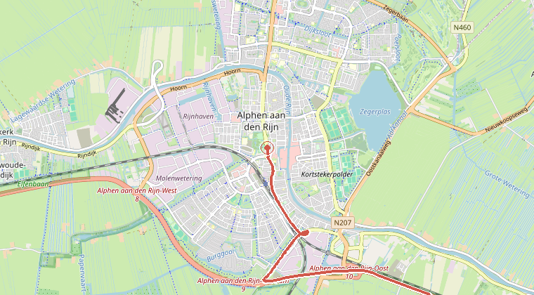 Kaart van de omgeving van de melding