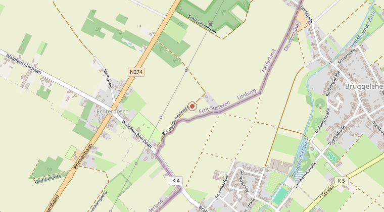 Kaart van de omgeving van de melding