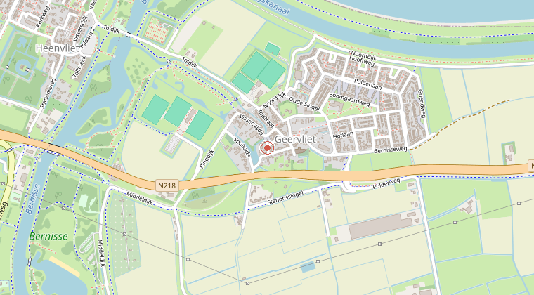 Kaart van de omgeving van de melding