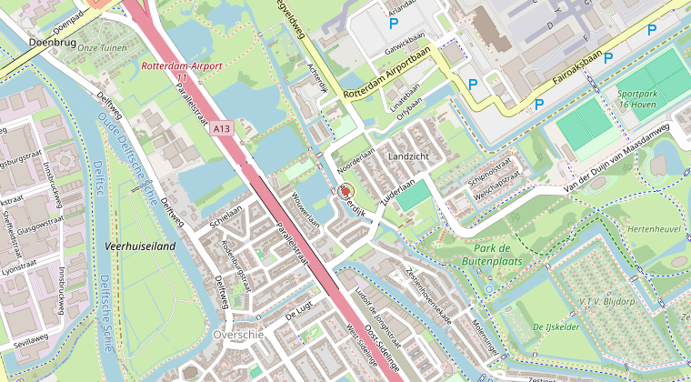 Kaart van de omgeving van de melding