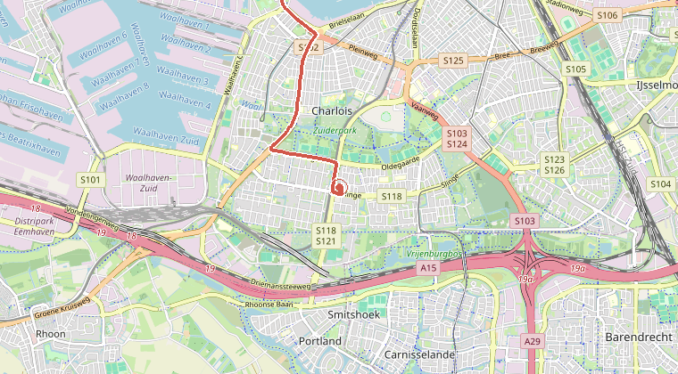 Kaart van de omgeving van de melding