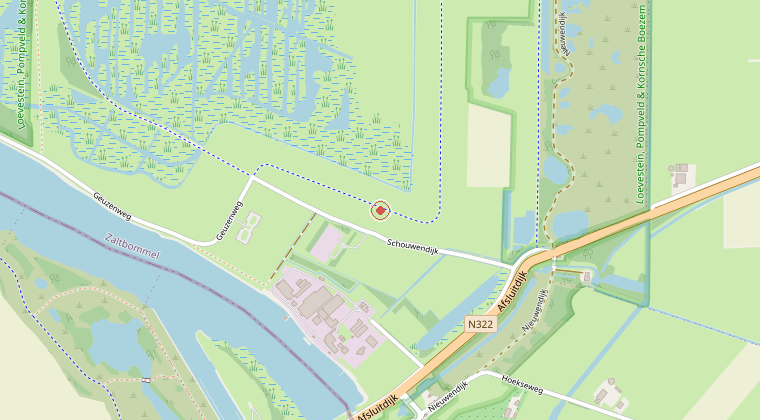 Kaart van de omgeving van de melding