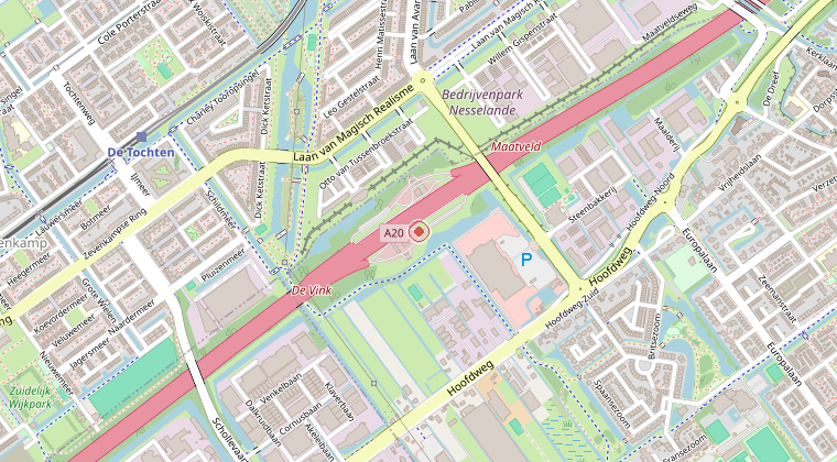 Kaart van de omgeving van de melding