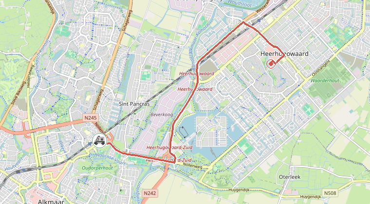 Kaart van de omgeving van de melding