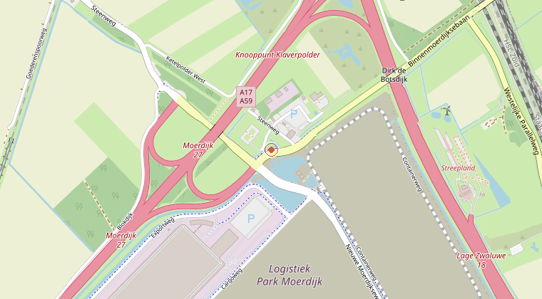 Kaart van de omgeving van de melding