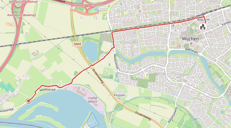 Kaart van de omgeving van de melding