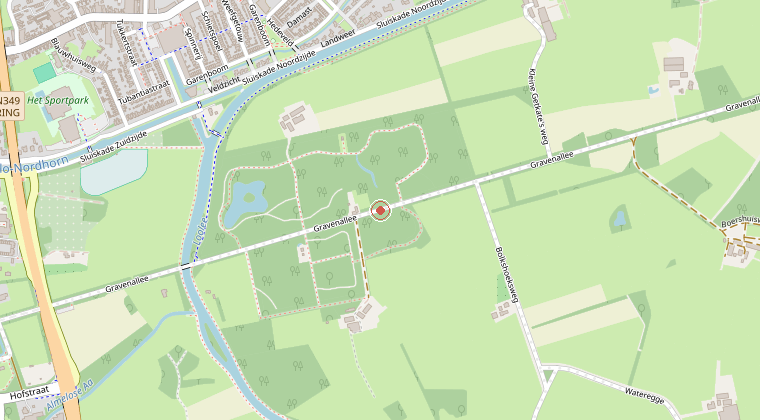 Kaart van de omgeving van de melding