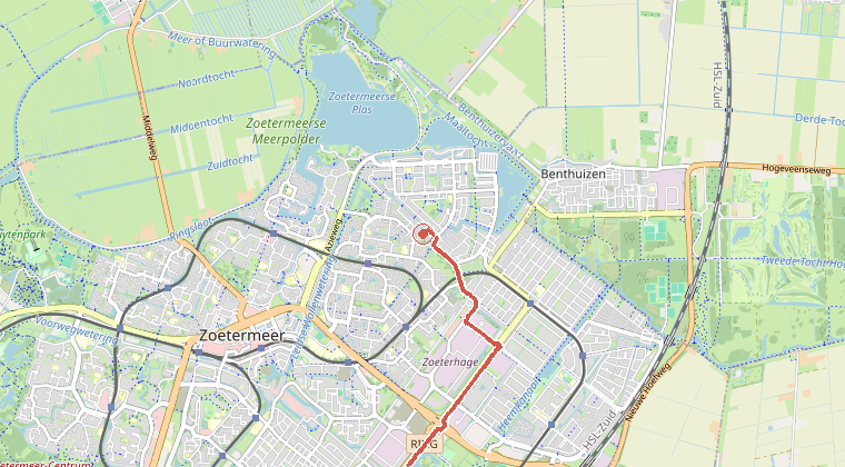 Kaart van de omgeving van de melding
