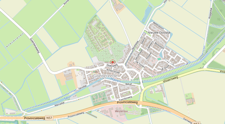 Kaart van de omgeving van de melding