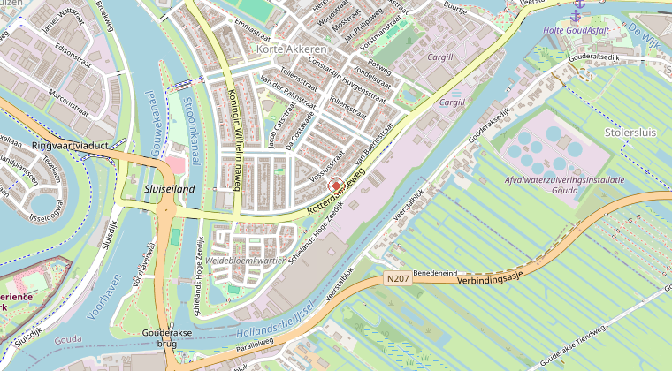Kaart van de omgeving van de melding