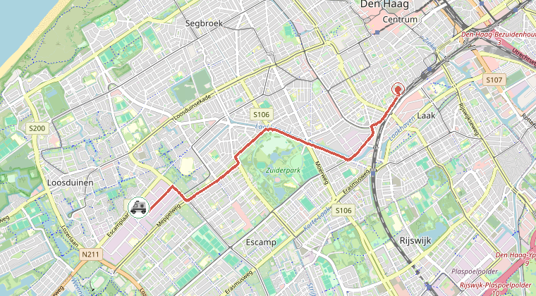 Kaart van de omgeving van de melding