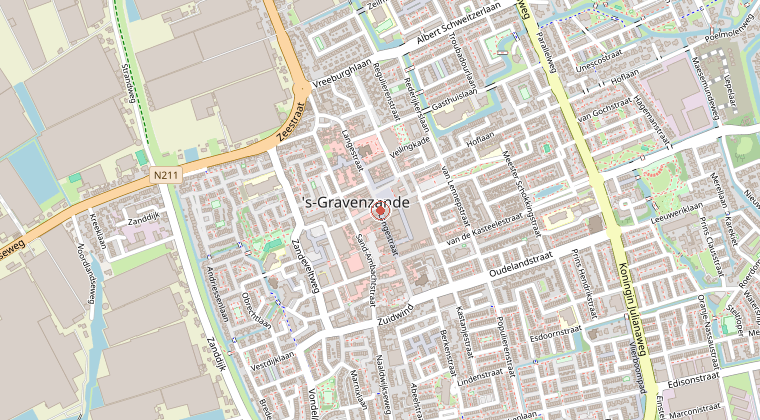 Kaart van de omgeving van de melding