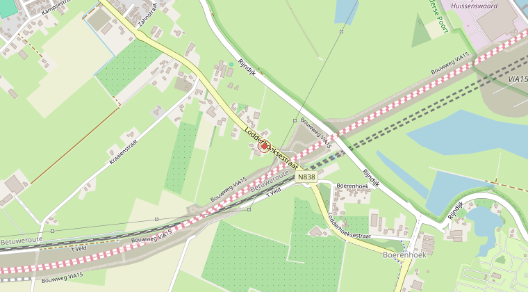 Kaart van de omgeving van de melding