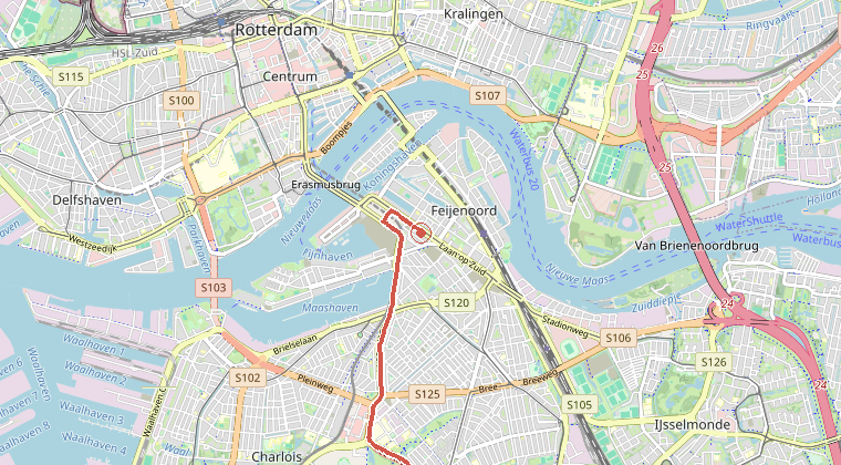 Kaart van de omgeving van de melding