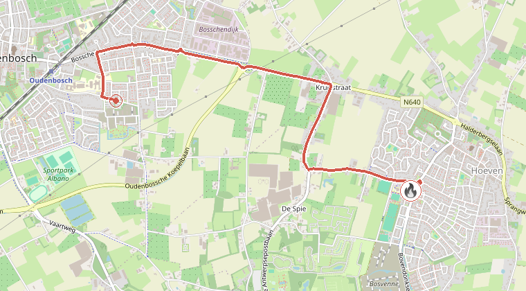 Kaart van de omgeving van de melding