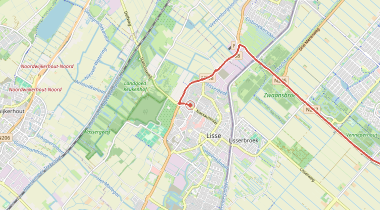 Kaart van de omgeving van de melding