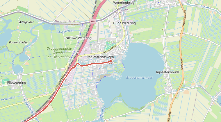 Kaart van de omgeving van de melding