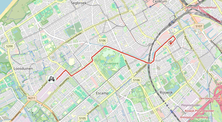 Kaart van de omgeving van de melding