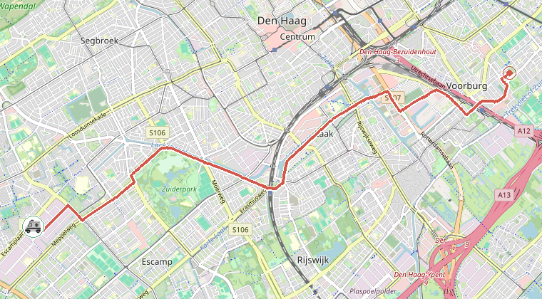 Kaart van de omgeving van de melding