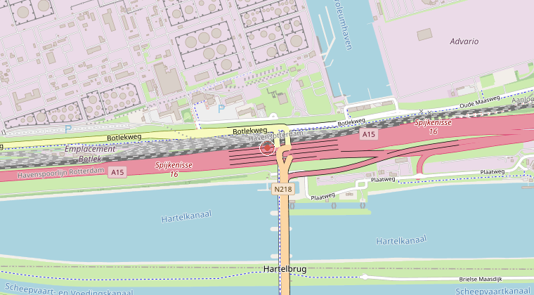 Kaart van de omgeving van de melding