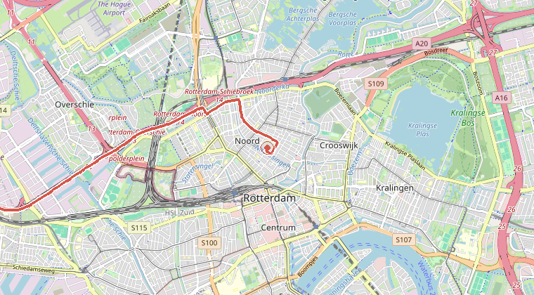 Kaart van de omgeving van de melding