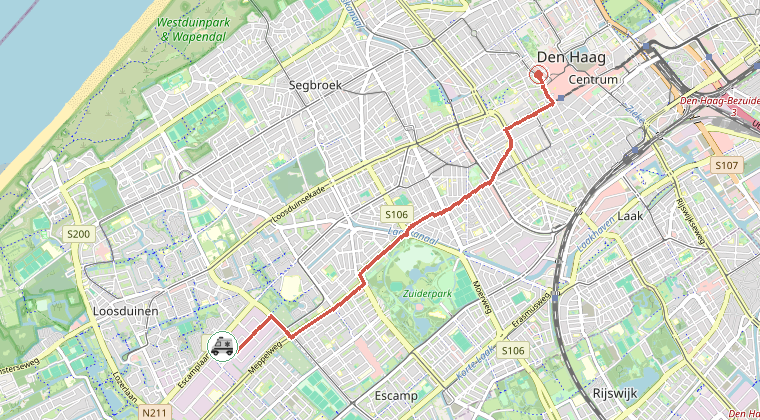 Kaart van de omgeving van de melding