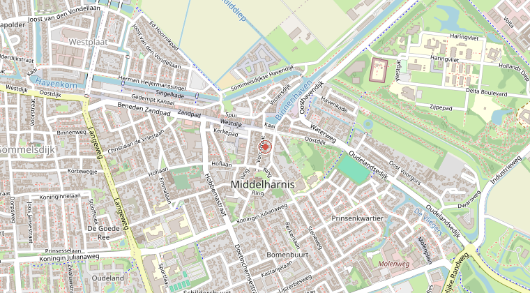 Kaart van de omgeving van de melding