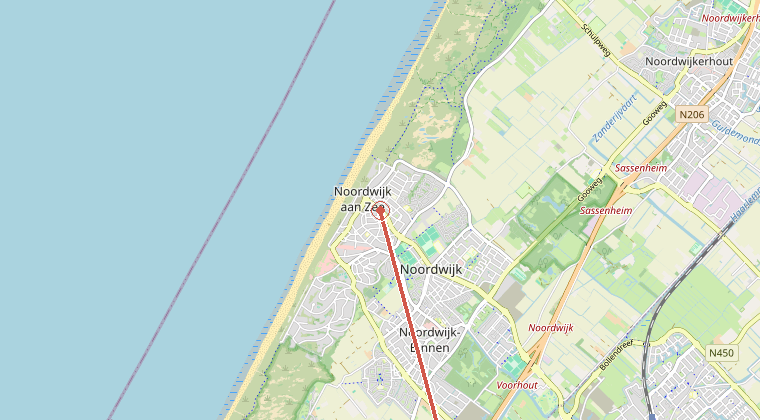 Kaart van de omgeving van de melding