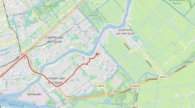 Kaart van de omgeving van de melding