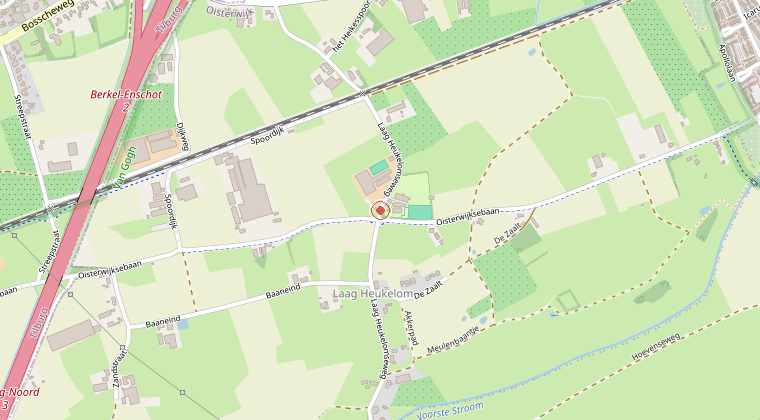 Kaart van de omgeving van de melding
