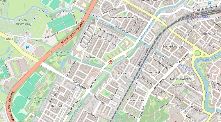 Kaart van de omgeving van de melding