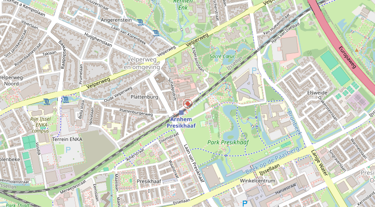 Kaart van de omgeving van de melding