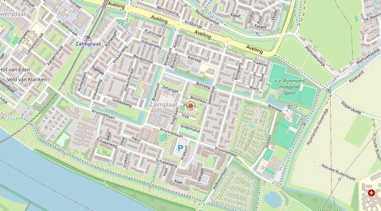 Kaart van de omgeving van de melding