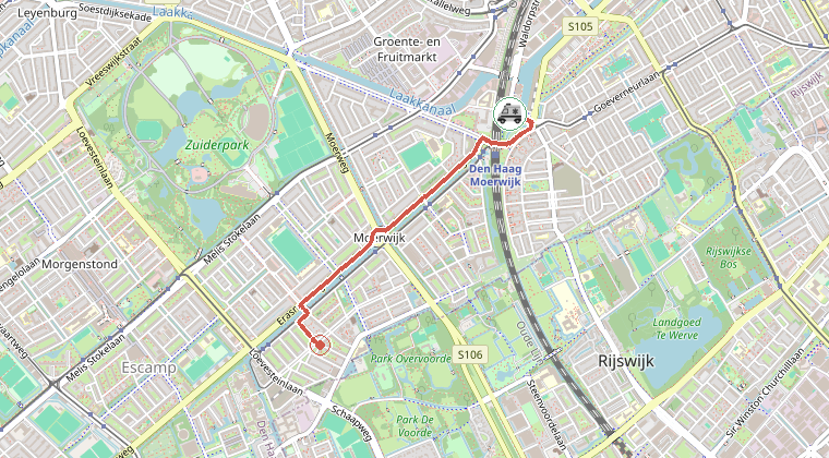 Kaart van de omgeving van de melding