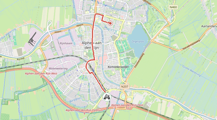 Kaart van de omgeving van de melding
