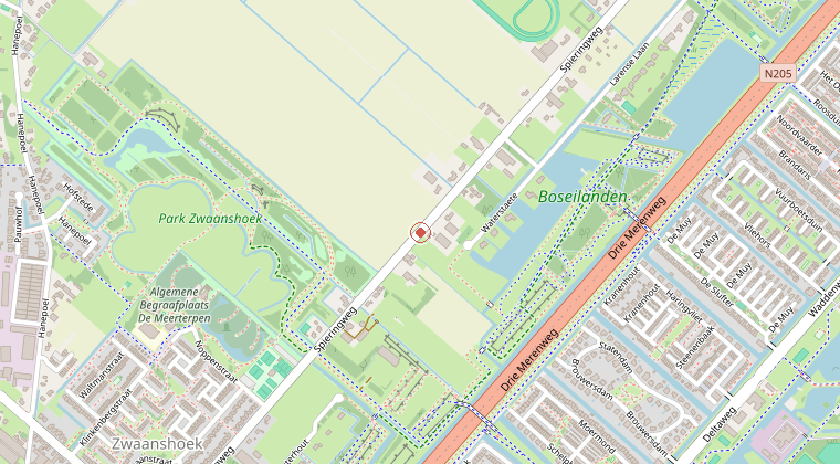 Kaart van de omgeving van de melding