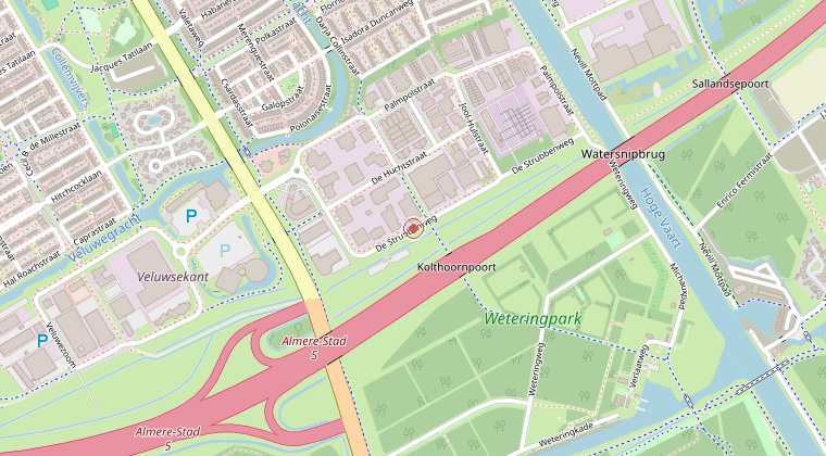 Kaart van de omgeving van de melding