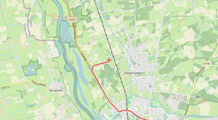 Kaart van de omgeving van de melding