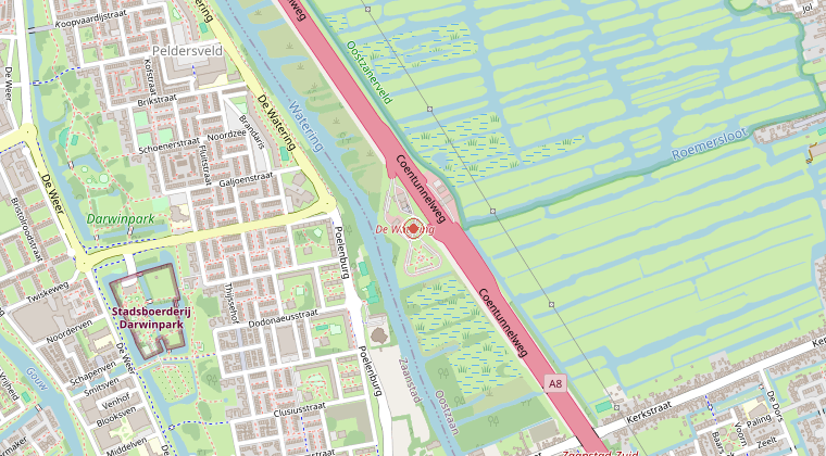 Kaart van de omgeving van de melding