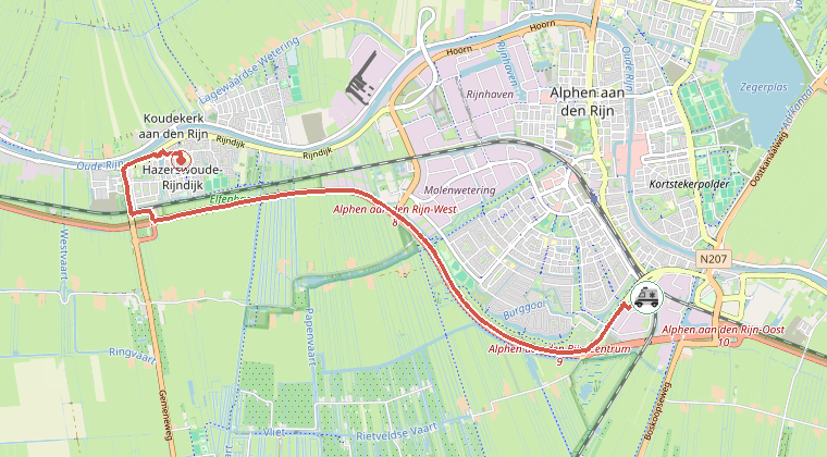 Kaart van de omgeving van de melding