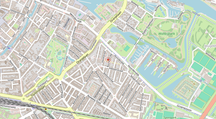 Kaart van de omgeving van de melding