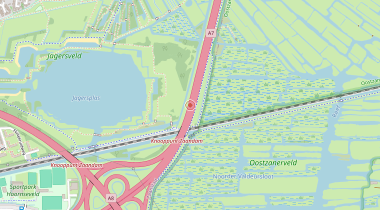 Kaart van de omgeving van de melding